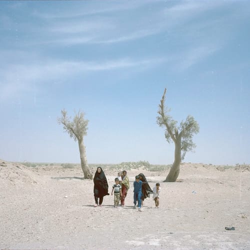 The Saravani family has lived in this region for more than 100 years. In the past, more than 500 families (3000 people) lived in the village, but now only 17 families have remained. At the time of the 120-day winds, this region is buried under the sand and dust, and living becomes a very difficult task for these people. Now they live on with the few livestock they have © Hashem Shakeri