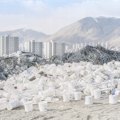 Construction residues in the new city of Pardis.