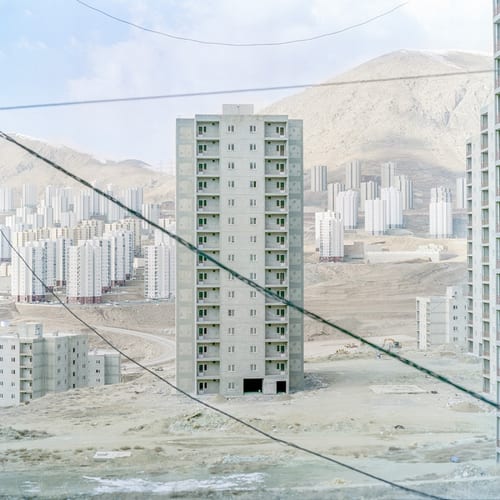 A view of half-constructed buildings in the new town of Pardis, 17 kilometres northeast of the province of Tehran.